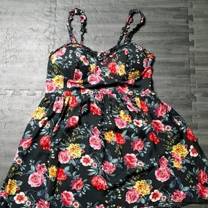 Black Floral Dress Plus Size